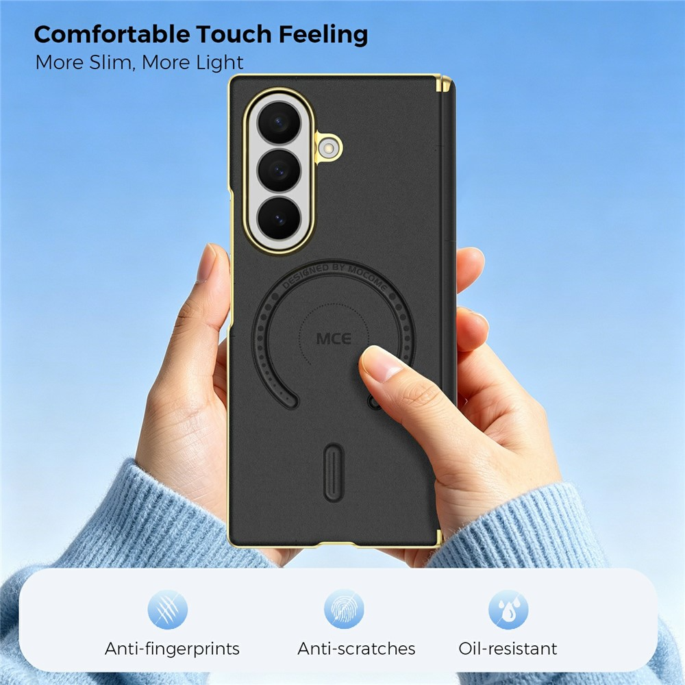 Coque MagSafe pour Samsung Galaxy Z Fold8 Ultra F976, OEM, électroplacée, noire