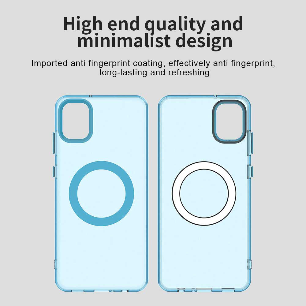 Coque MagSafe pour Samsung Galaxy A05 A055, Techsuit, CandyCase, Bleue