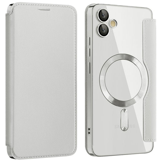Coque MagSafe pour Samsung Galaxy A05 A055, Techsuit, SmartMag Book, Gris