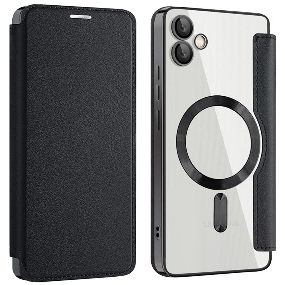 Coque MagSafe pour Samsung Galaxy A05 A055, Techsuit, SmartMag Book, Noire