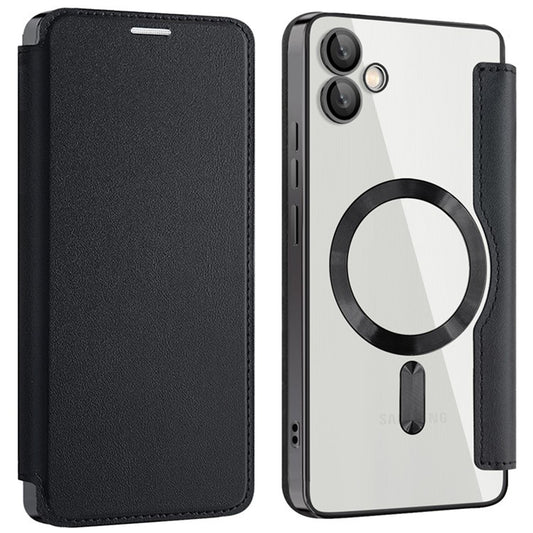 Coque MagSafe pour Samsung Galaxy A05 A055, Techsuit, SmartMag Book, Noire