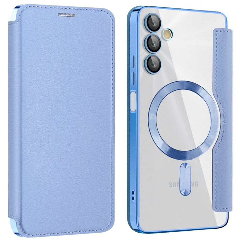 Coque MagSafe pour Samsung Galaxy A05s A057, Techsuit, SmartMag Book, Bleu