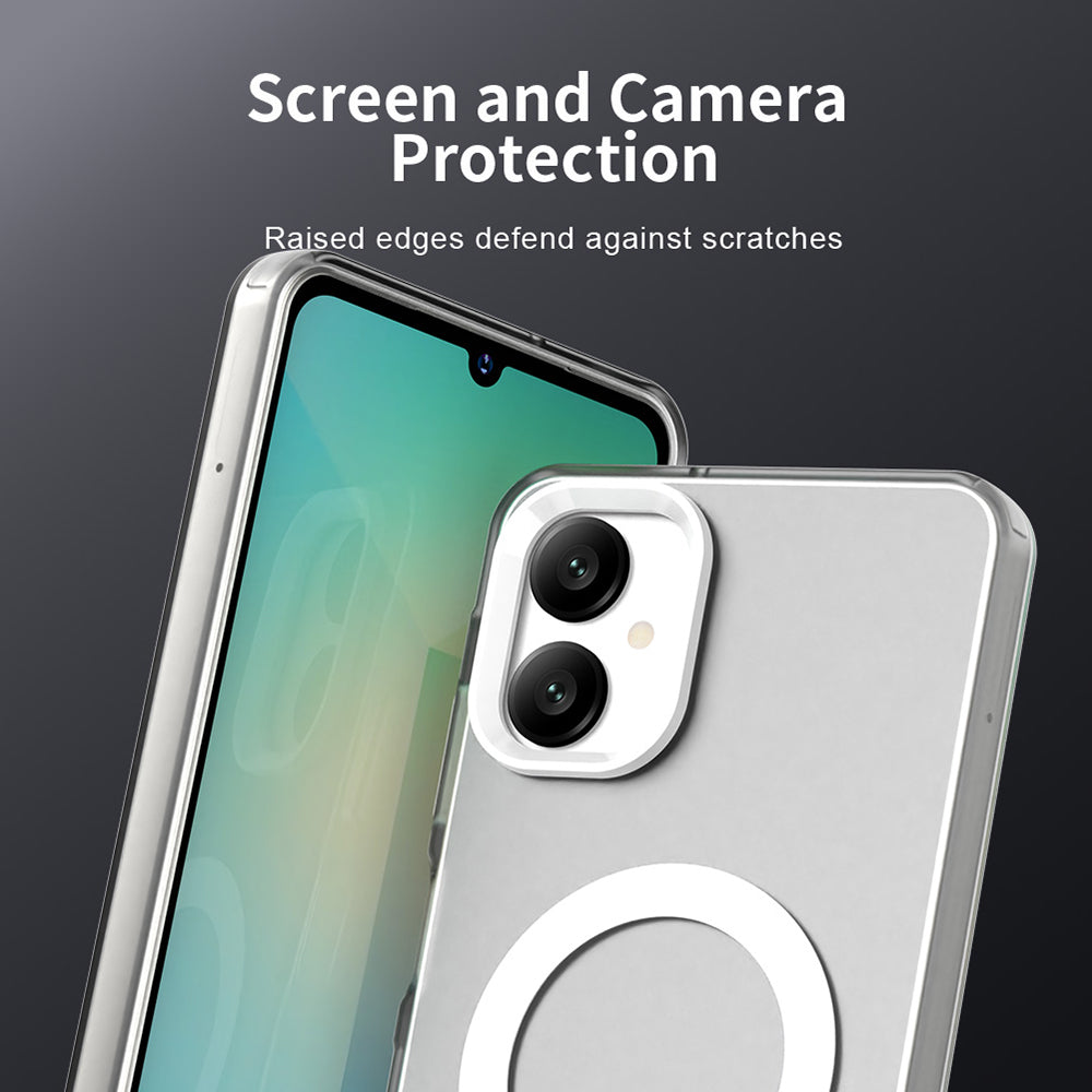 Coque MagSafe pour Samsung Galaxy A06 A065, Techsuit, CandyCase, Blanche
