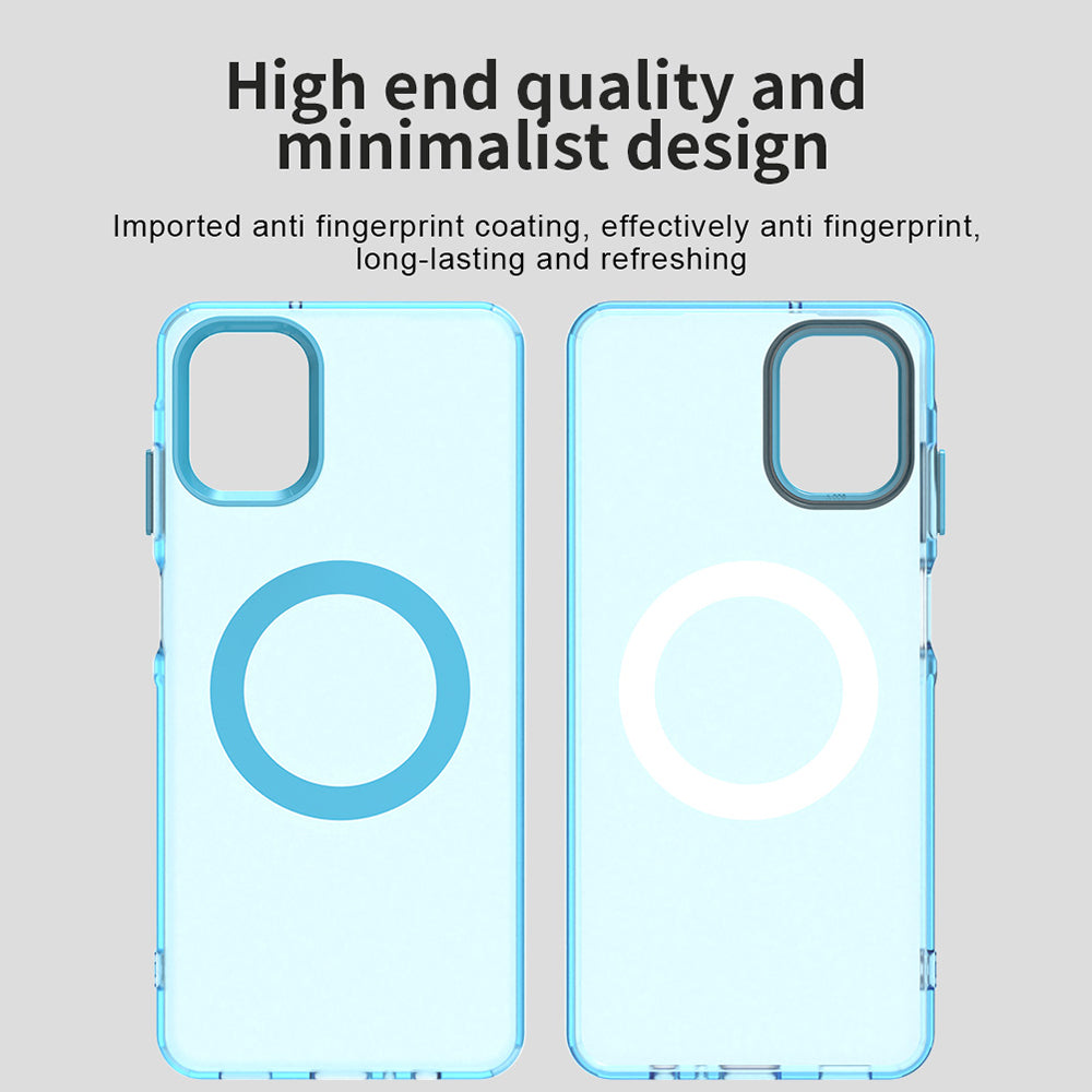 Coque MagSafe pour Samsung Galaxy A06 A065, Techsuit, CandyCase, Bleue