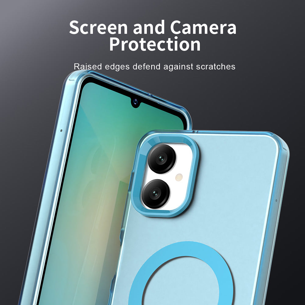 Coque MagSafe pour Samsung Galaxy A06 A065, Techsuit, CandyCase, Bleue