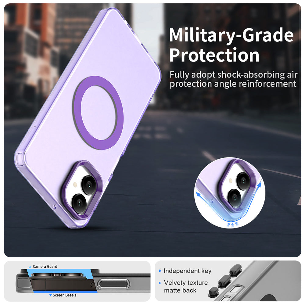 Coque MagSafe pour Samsung Galaxy A06 A065, Techsuit, CandyCase, Violet