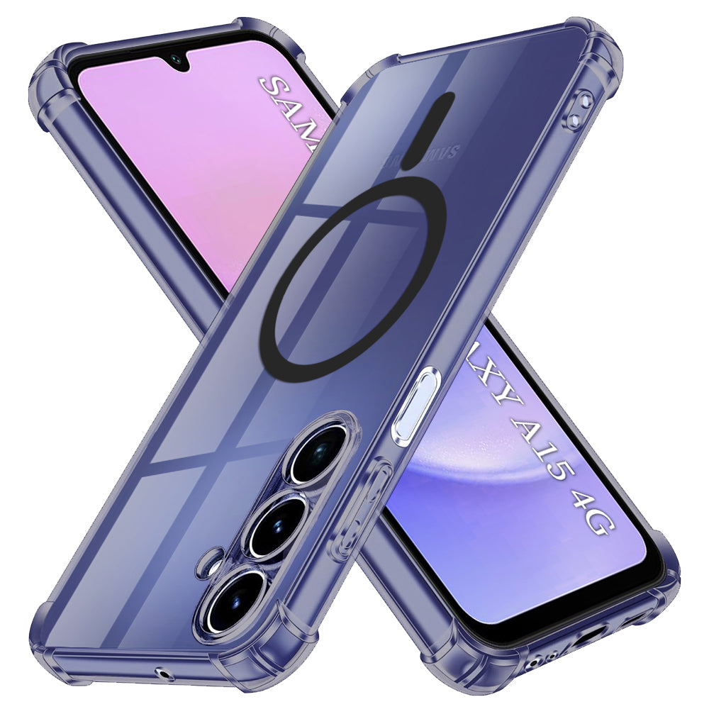 Coque MagSafe pour Samsung Galaxy A15 5G A156 / A15 A155, Techsuit, Transparente Antichoc, Fumé