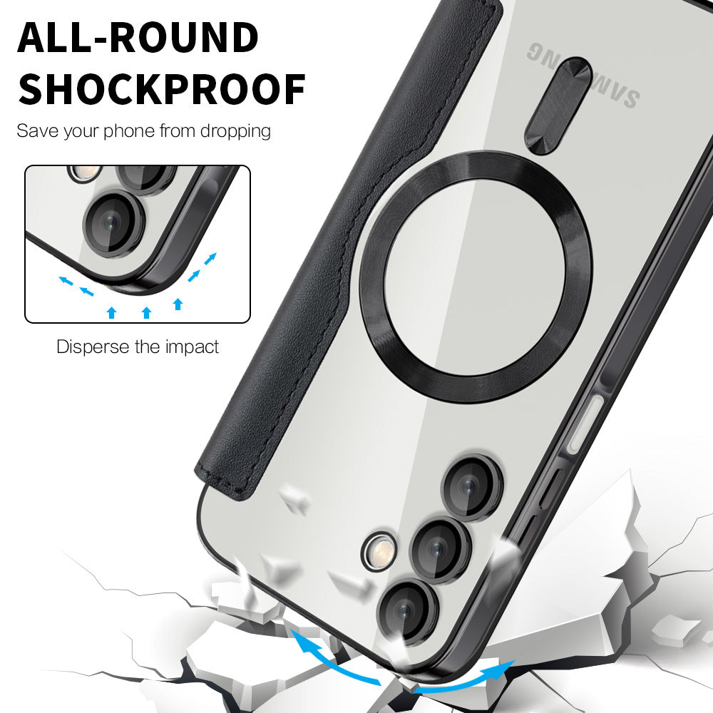 Coque MagSafe pour Samsung Galaxy A15 5G A156 / A15 A155, Techsuit, SmartMag Book, Noire