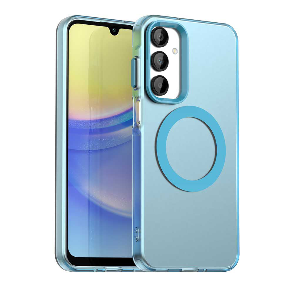Coque MagSafe pour Samsung Galaxy A16 5G A166 / A16 4G A165, Techsuit, CandyCase, Bleue