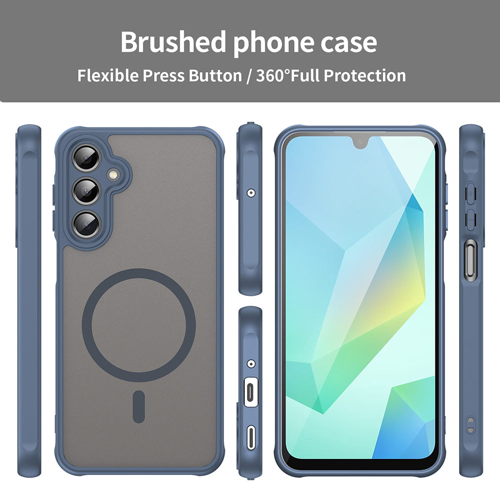 Coque MagSafe pour Samsung Galaxy A16 5G A166 / A16 4G A165, Techsuit, HaloFrost II, Bleu marine