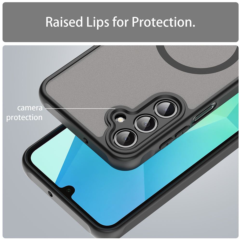 Coque MagSafe pour Samsung Galaxy A16 5G A166 / A16 4G A165, Techsuit, HaloFrost II, Noire