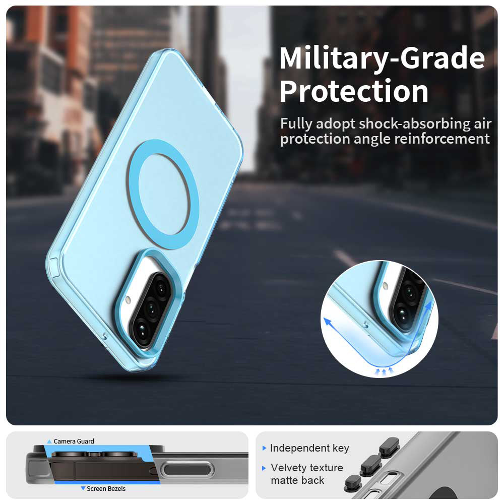 Coque MagSafe pour Samsung Galaxy A26 A266, Techsuit, CandyCase, Bleue