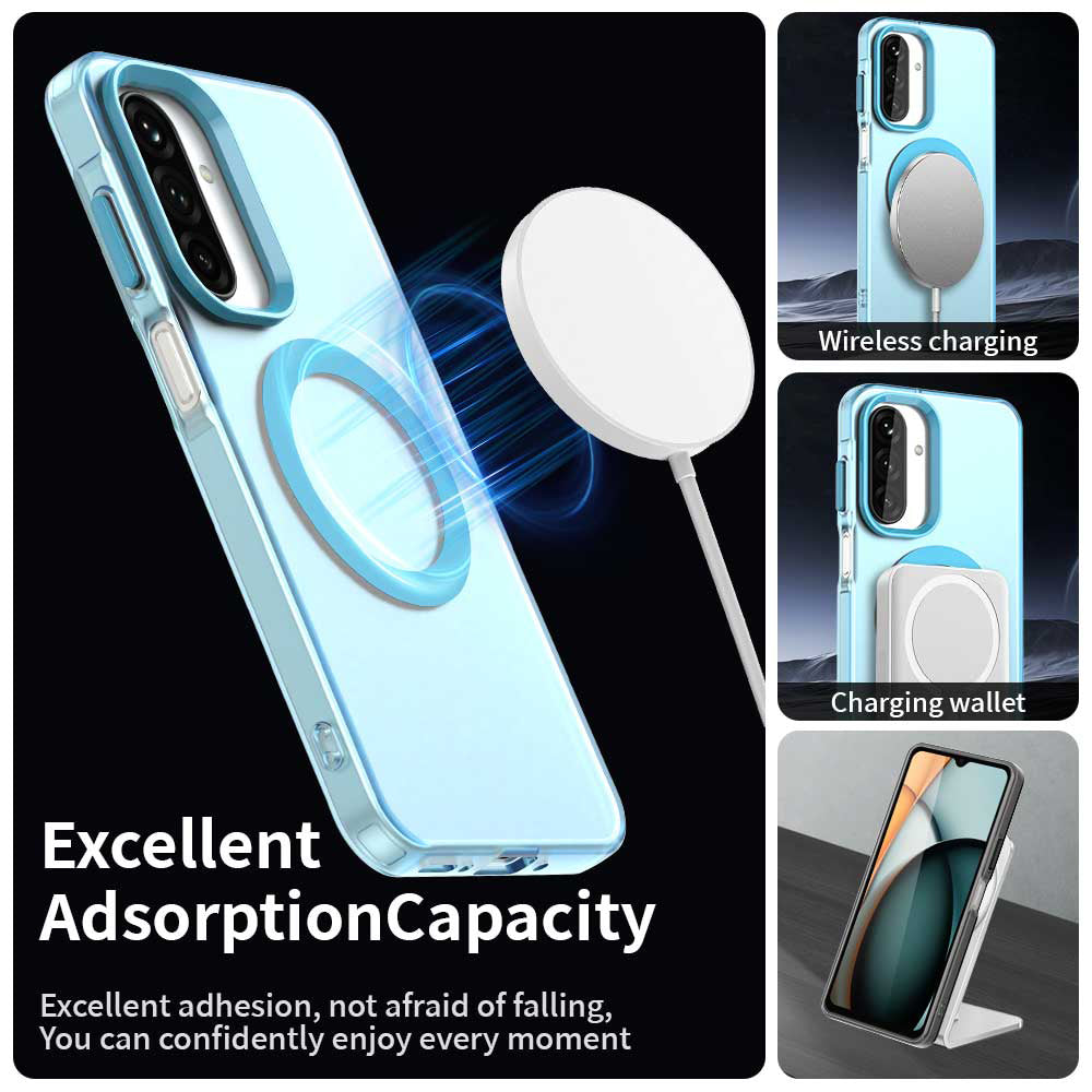 Coque MagSafe pour Samsung Galaxy A26 A266, Techsuit, CandyCase, Bleue