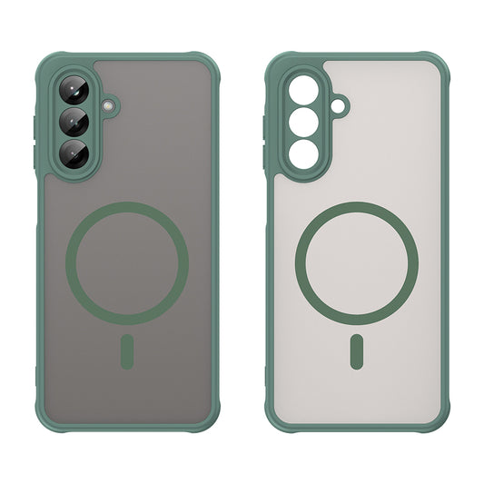 Coque MagSafe pour Samsung Galaxy A26 A266, Techsuit, HaloFrost II, Vert