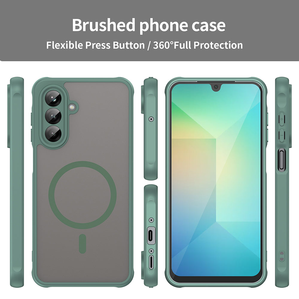Coque MagSafe pour Samsung Galaxy A26 A266, Techsuit, HaloFrost II, Vert