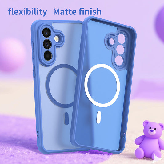 Coque MagSafe pour Samsung Galaxy A27 5G, Techsuit, HaloFrost II, Bleue