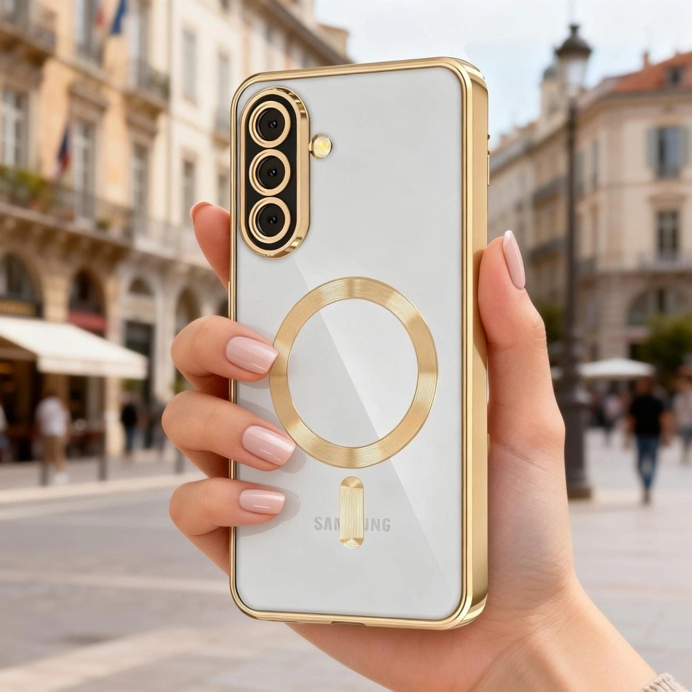 Coque MagSafe pour Samsung Galaxy A27 5G, Techsuit, Luxury Crystal, Violet Clair