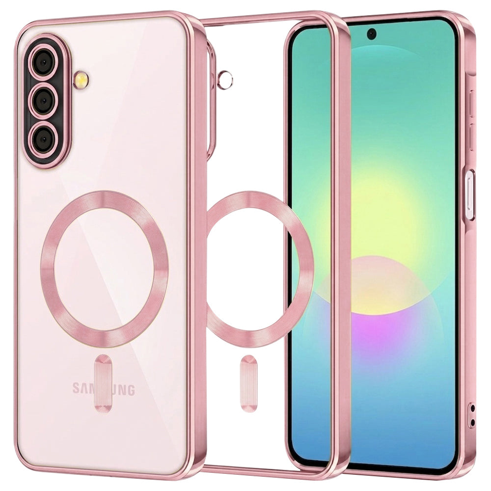 Coque MagSafe pour Samsung Galaxy A27 5G, Techsuit, Luxury Crystal, Rose