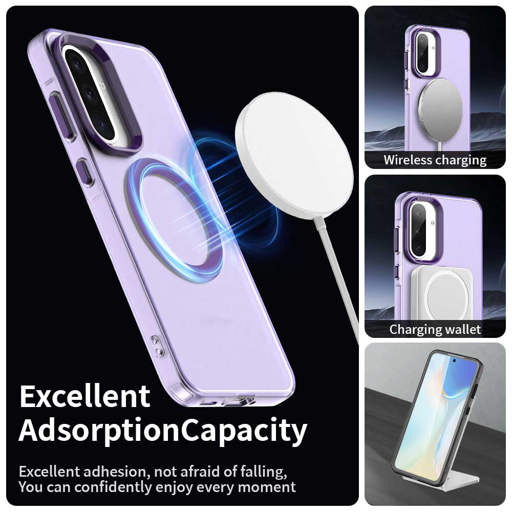 Coque MagSafe pour Samsung Galaxy A36 A366, Techsuit, CandyCase, Violet