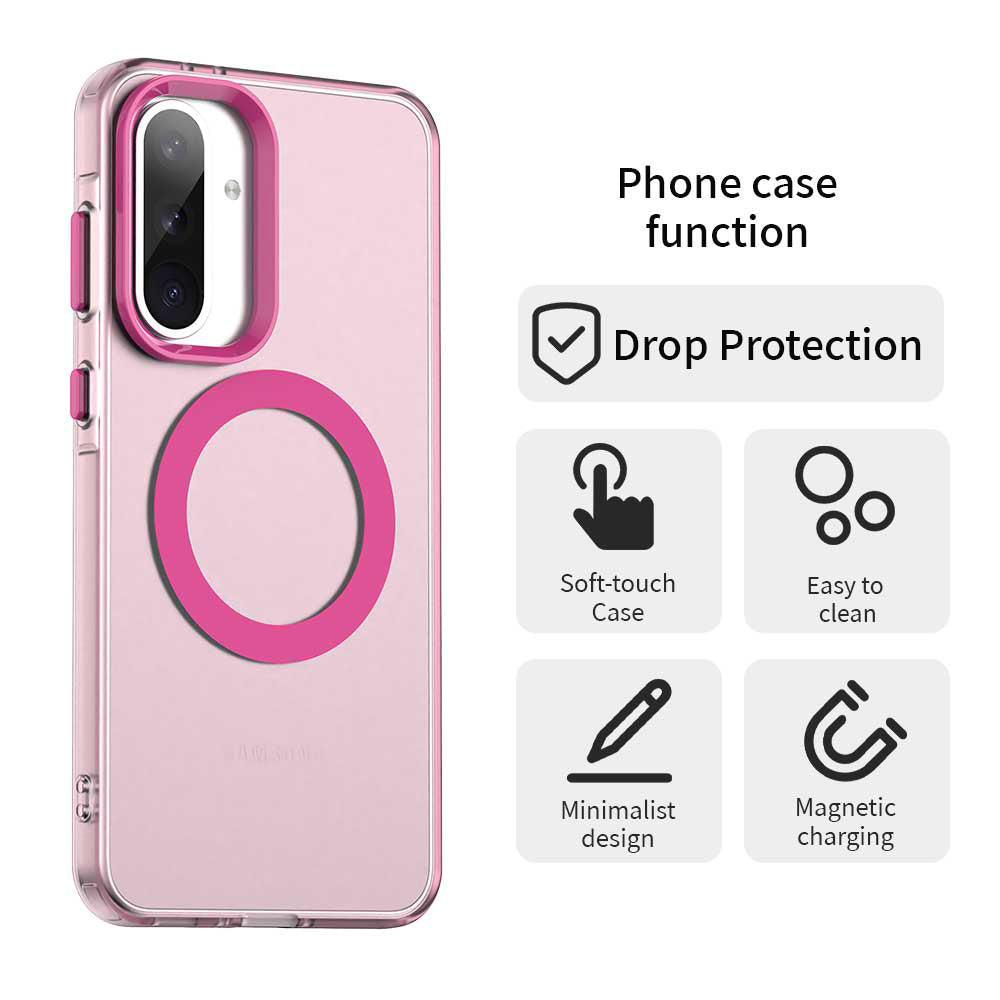 Coque MagSafe pour Samsung Galaxy A36 A366, Techsuit, CandyCase, Rose