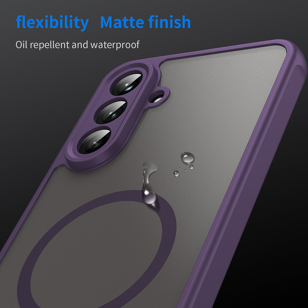 Coque MagSafe pour Samsung Galaxy A36 A366, Techsuit, HaloFrost II, Violet