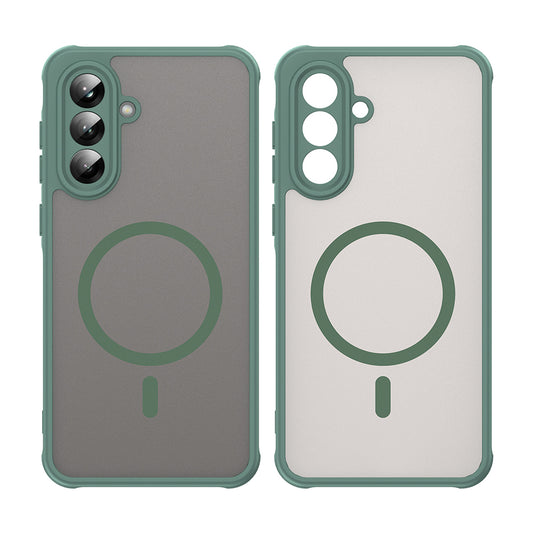 Coque MagSafe pour Samsung Galaxy A36 A366, Techsuit, HaloFrost II, Vert
