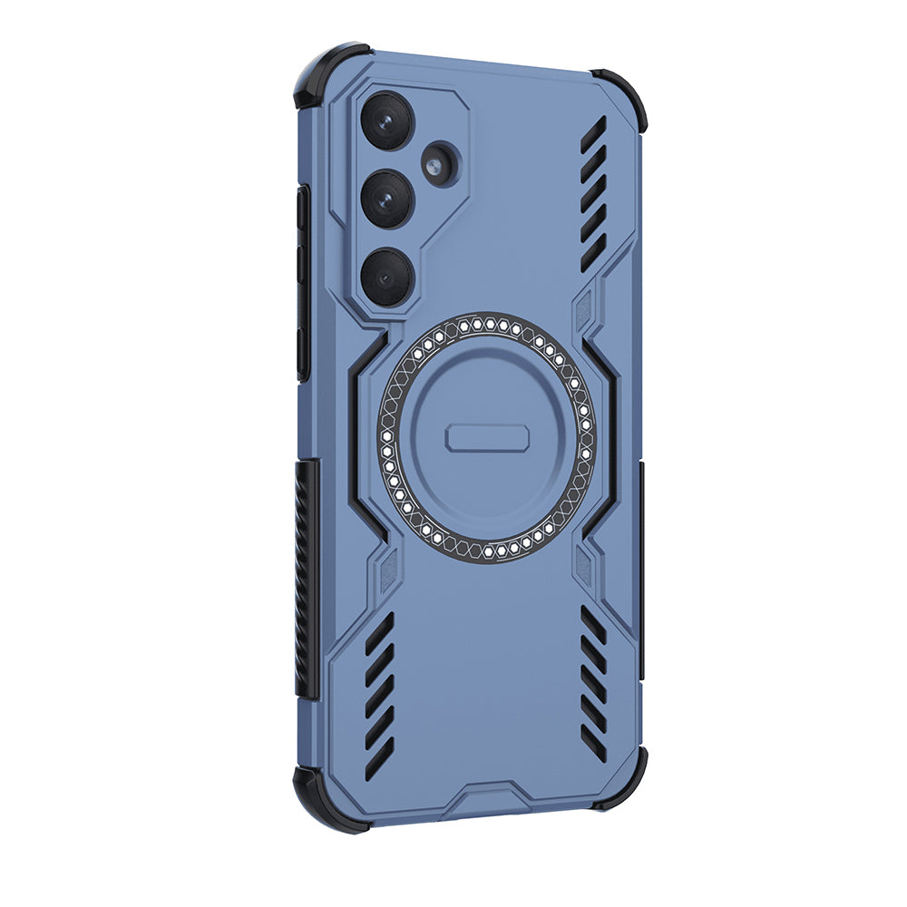 Coque MagSafe pour Samsung Galaxy A55 5G A556, Techsuit, ArmorMag, Bleue
