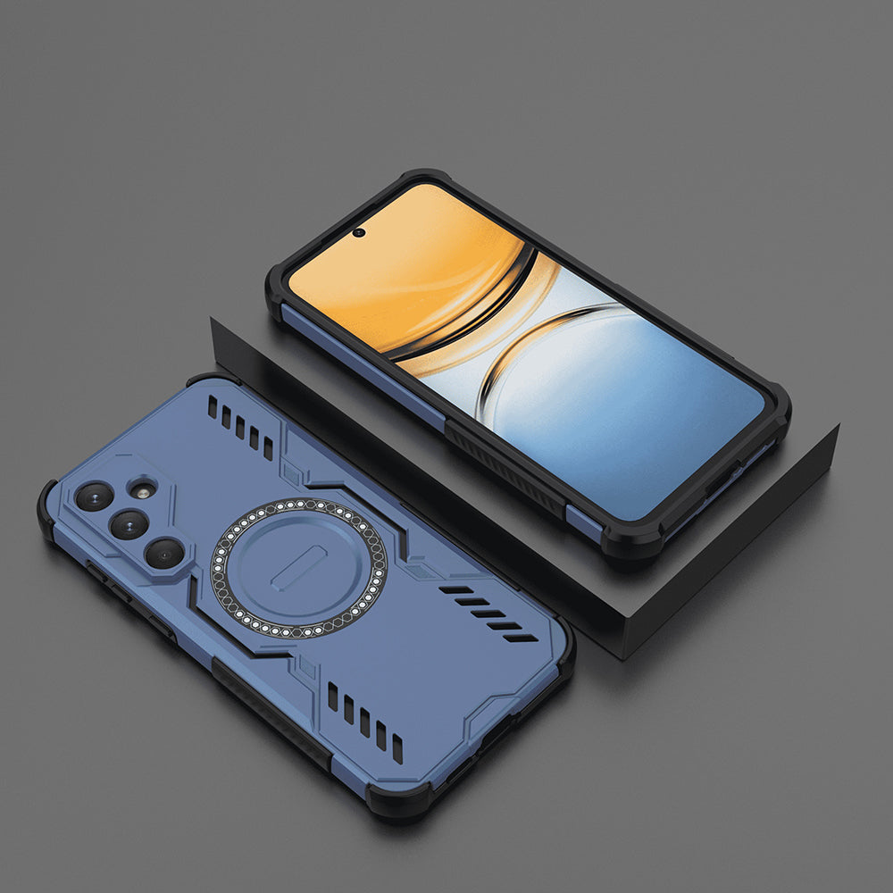 Coque MagSafe pour Samsung Galaxy A55 5G A556, Techsuit, ArmorMag, Bleue