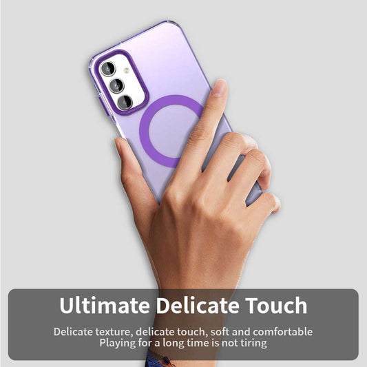 Coque MagSafe pour Samsung Galaxy A55 5G A556, Techsuit, CandyCase, Violet