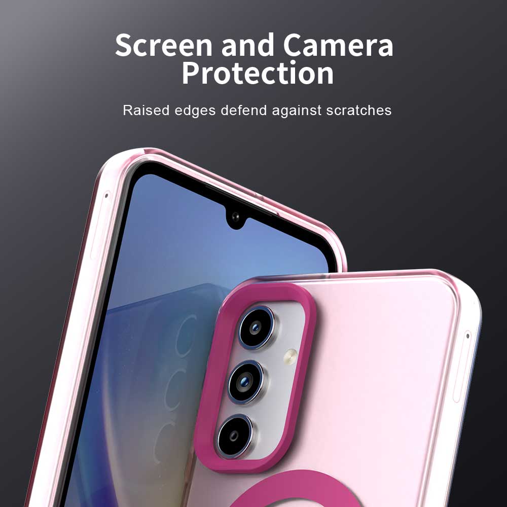 Coque MagSafe pour Samsung Galaxy A55 5G A556, Techsuit, CandyCase, Rose