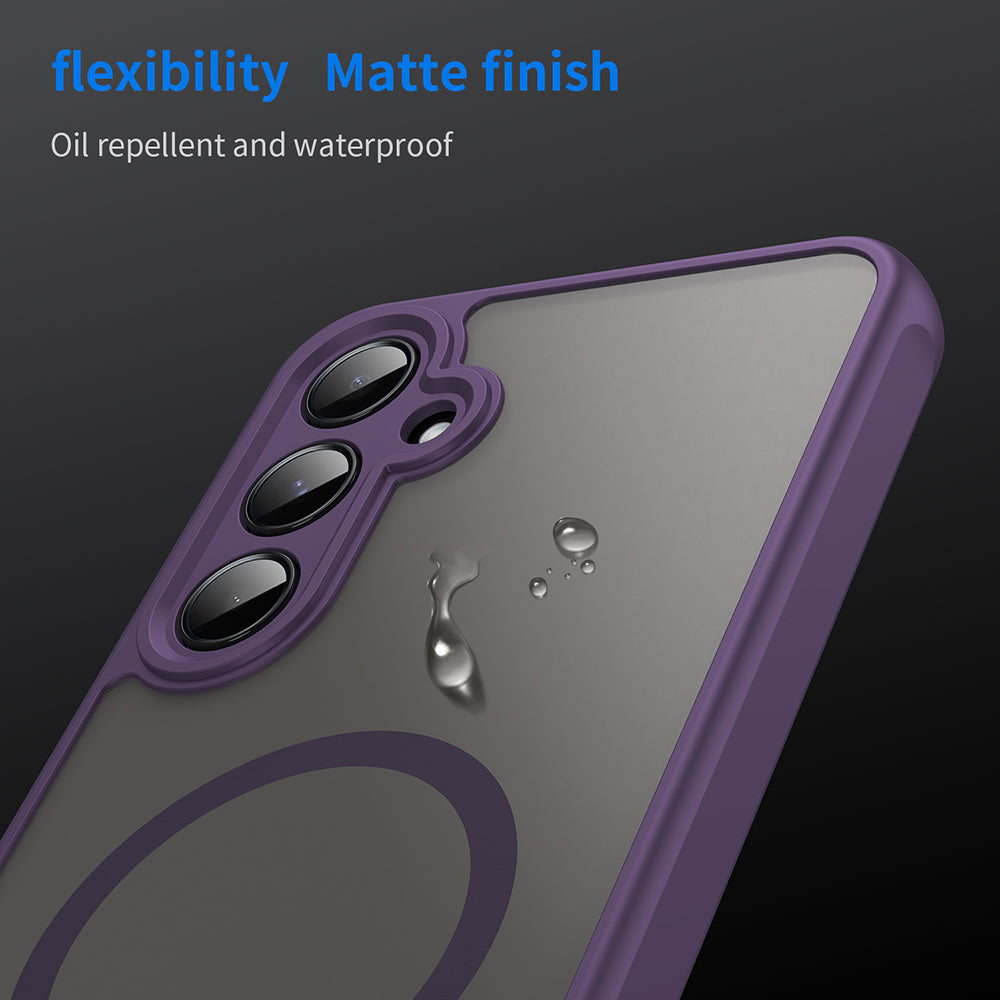 Coque MagSafe pour Samsung Galaxy A55 5G A556, Techsuit, HaloFrost II, Violet
