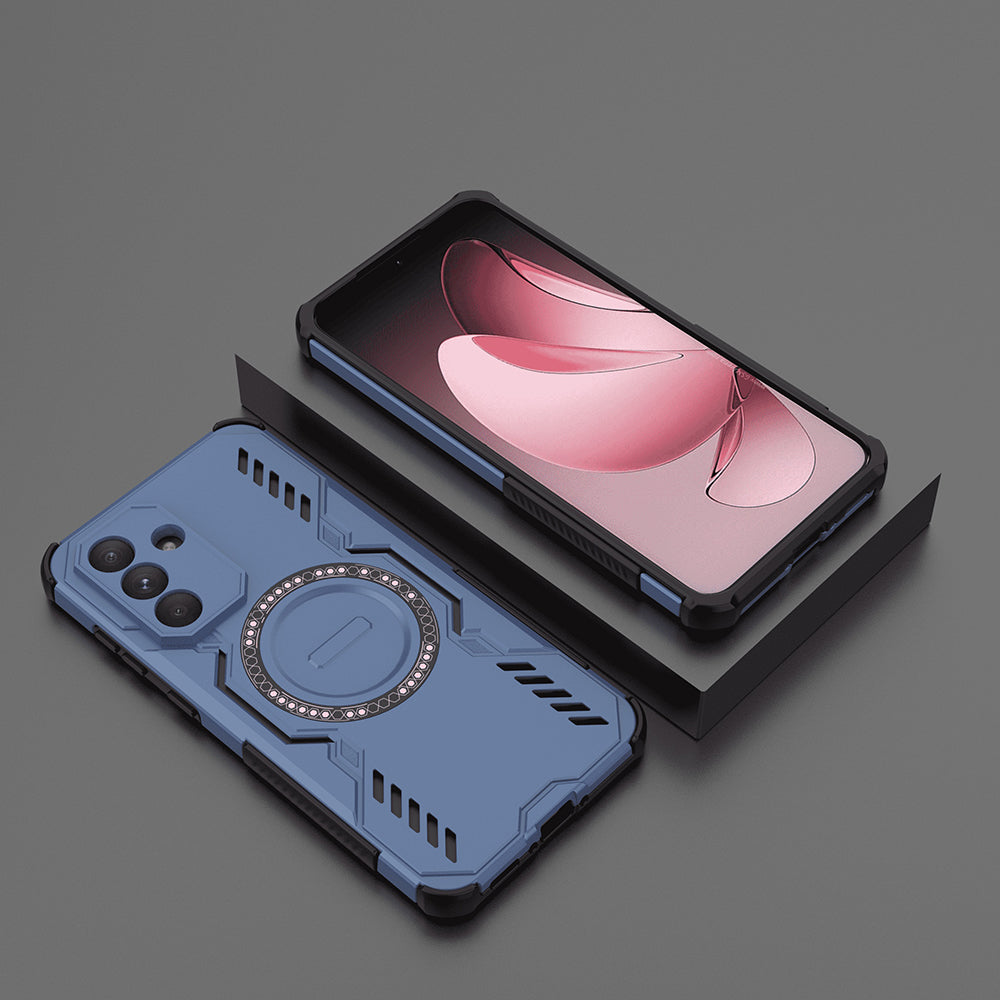 Coque MagSafe pour Samsung Galaxy A56 A566, Techsuit, ArmorMag, Bleue