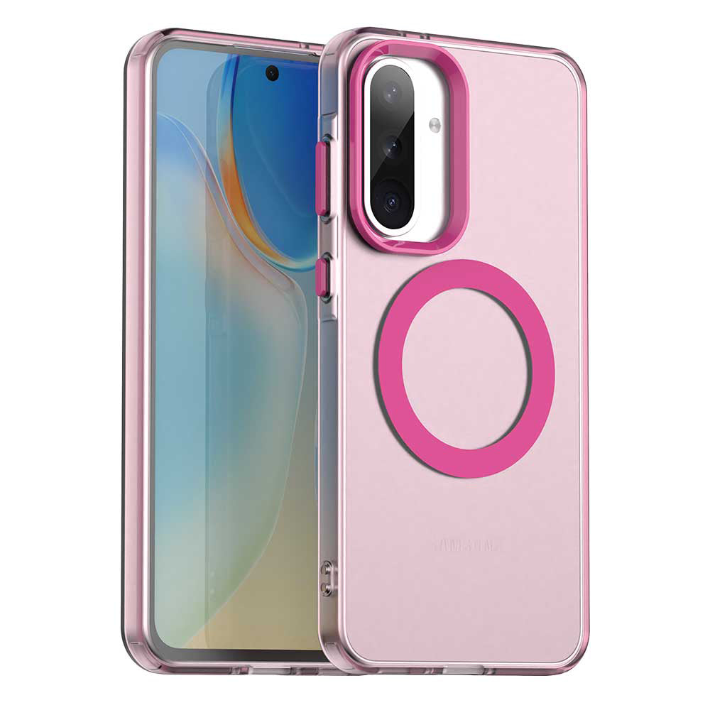 Coque MagSafe pour Samsung Galaxy A56 A566, Techsuit, CandyCase, Rose