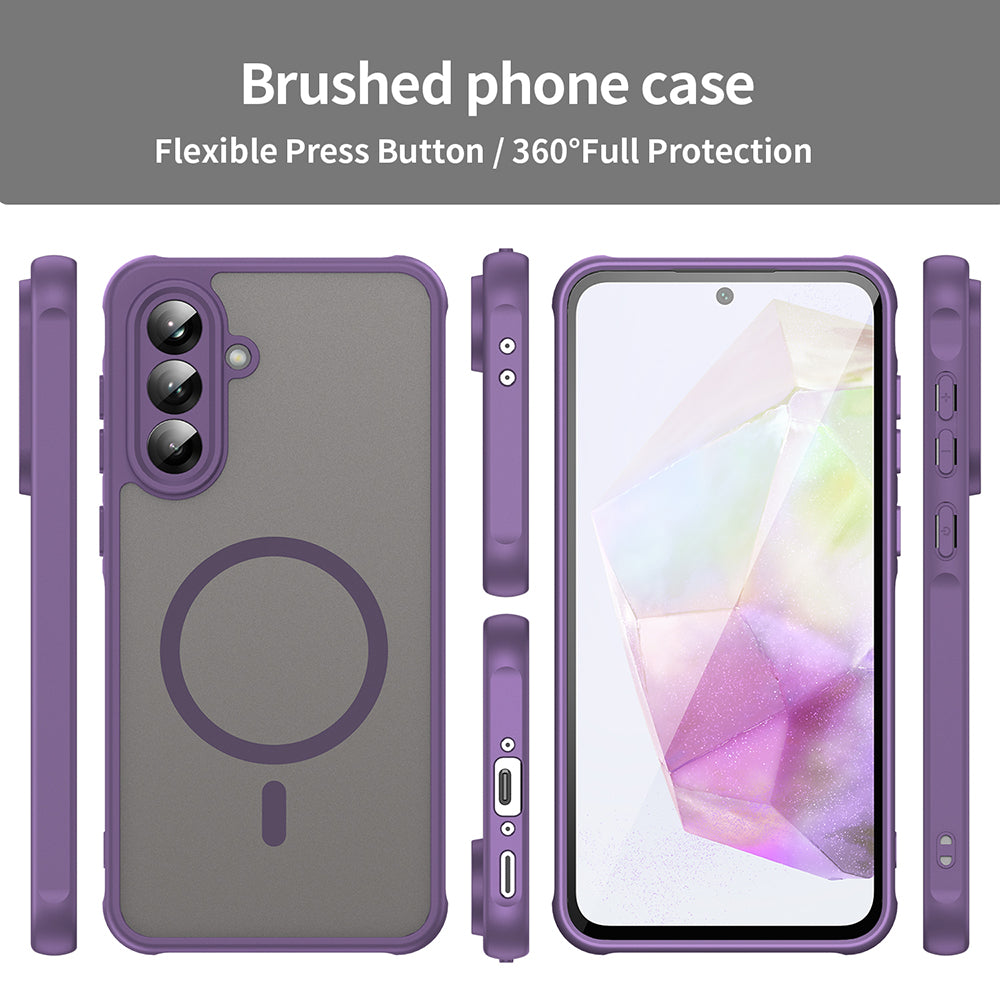 Coque MagSafe pour Samsung Galaxy A56 A566, Techsuit, HaloFrost II, Violet