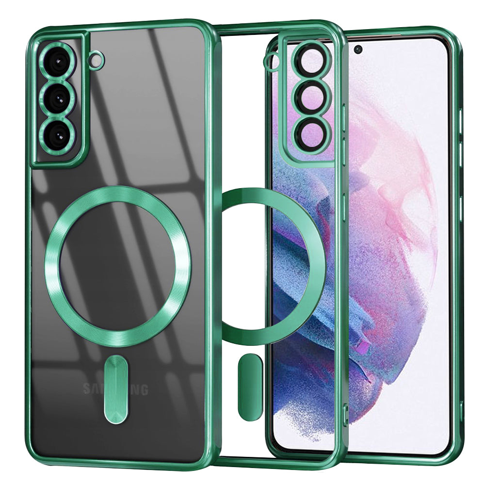 Coque MagSafe pour Samsung Galaxy S21+ 5G G996, Techsuit, Luxury Crystal, Vert Clair