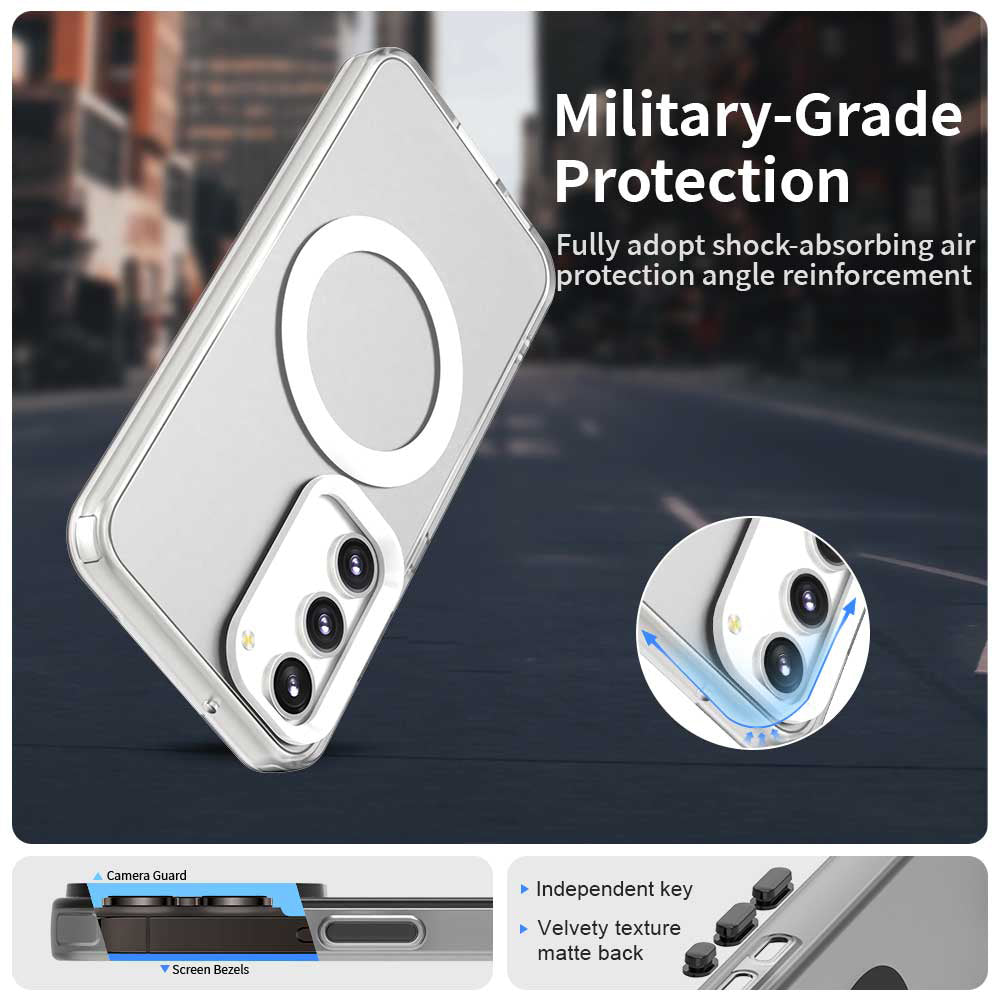 Coque MagSafe pour Samsung Galaxy S23+ S916, Techsuit, CandyCase, Blanche