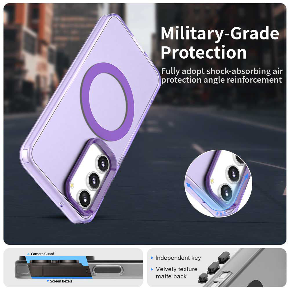 Coque MagSafe pour Samsung Galaxy S23 S911, Techsuit, CandyCase, Violet