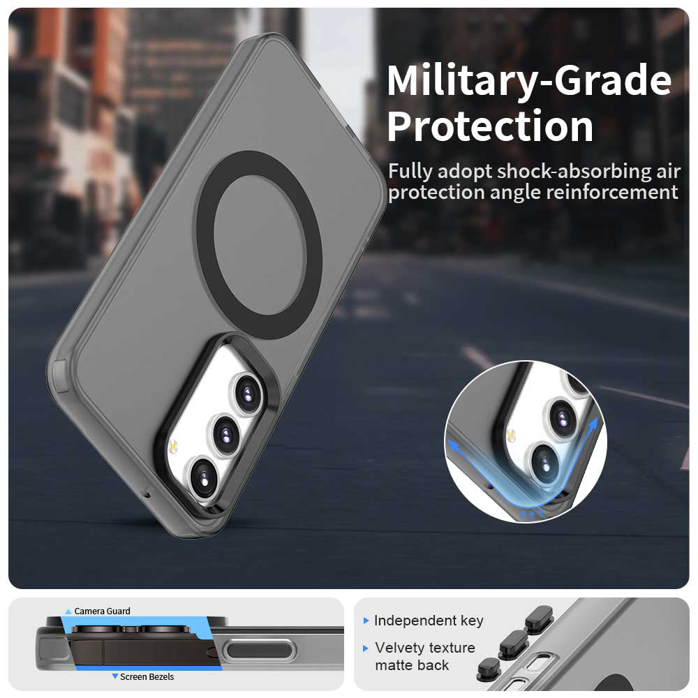 Coque MagSafe pour Samsung Galaxy S23 S911, Techsuit, CandyCase, Noire