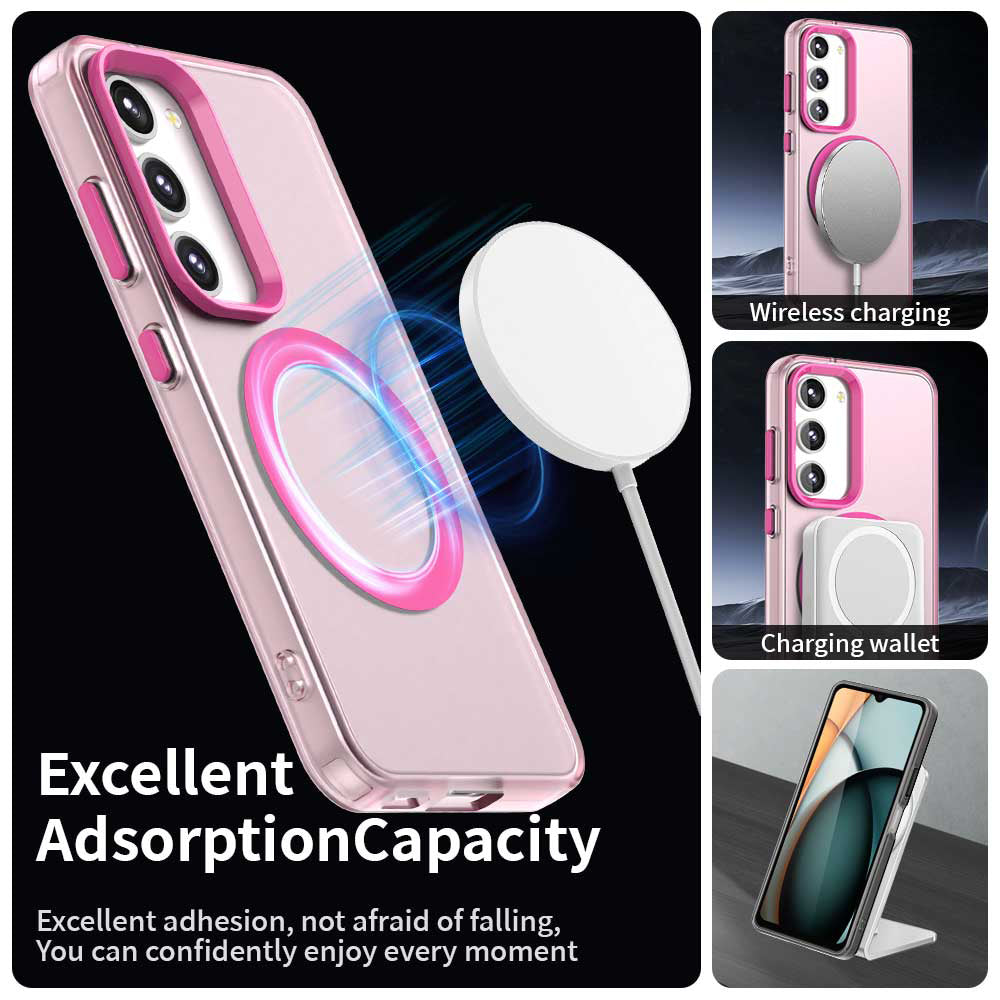 Coque MagSafe pour Samsung Galaxy S23 S911, Techsuit, CandyCase, Rose