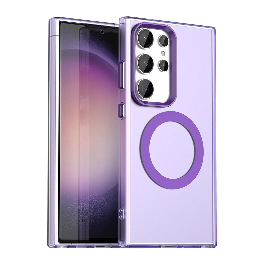 Coque MagSafe pour Samsung Galaxy S23 Ultra S918, Techsuit, CandyCase, Violet