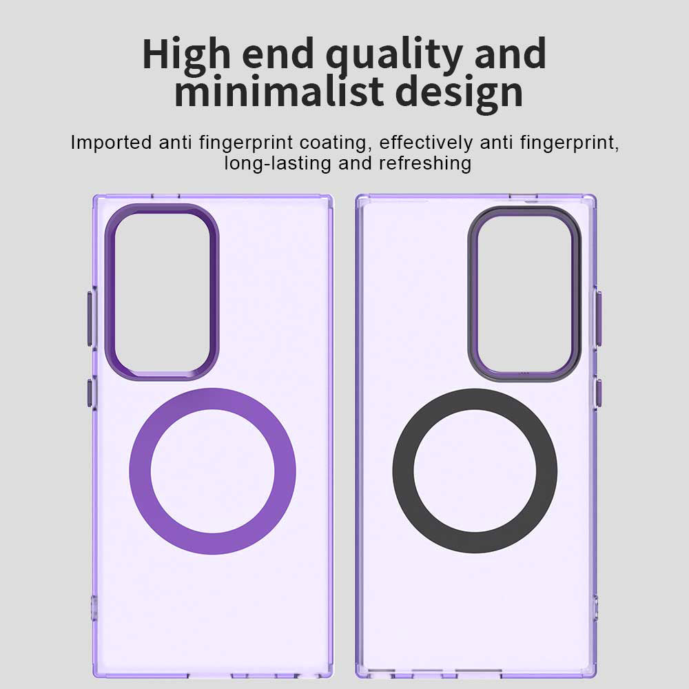 Coque MagSafe pour Samsung Galaxy S23 Ultra S918, Techsuit, CandyCase, Violet