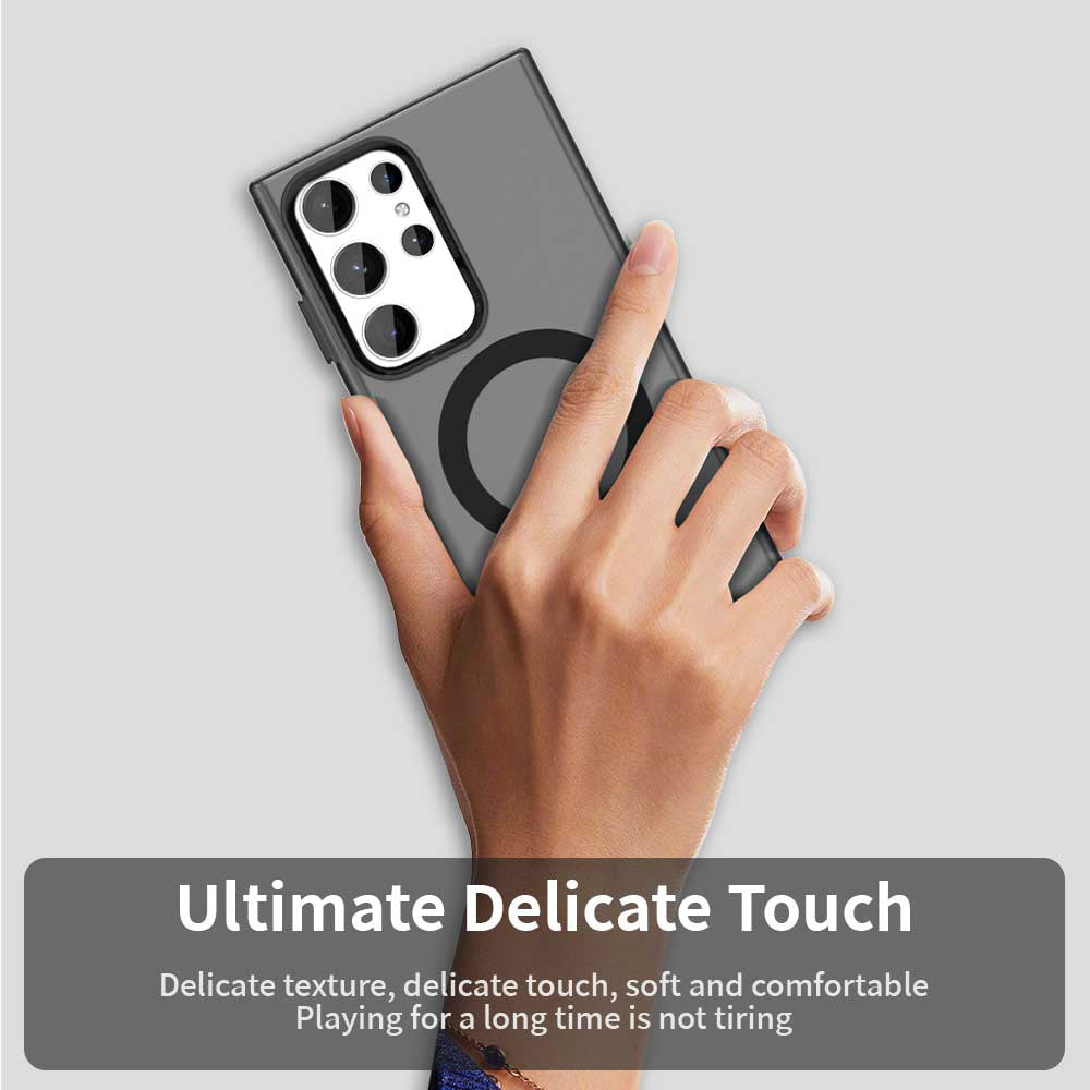 Coque MagSafe pour Samsung Galaxy S23 Ultra S918, Techsuit, CandyCase, Noire