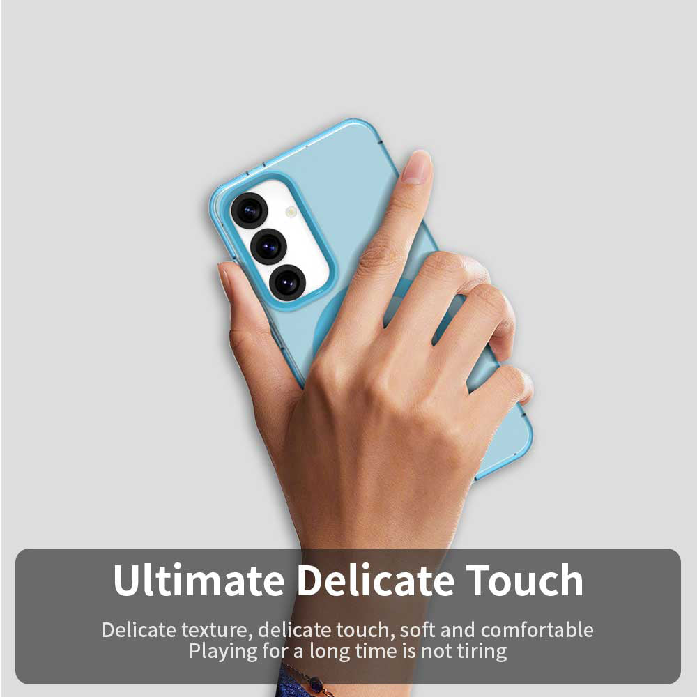 Coque MagSafe pour Samsung Galaxy S24 FE S721, Techsuit, CandyCase, Bleue