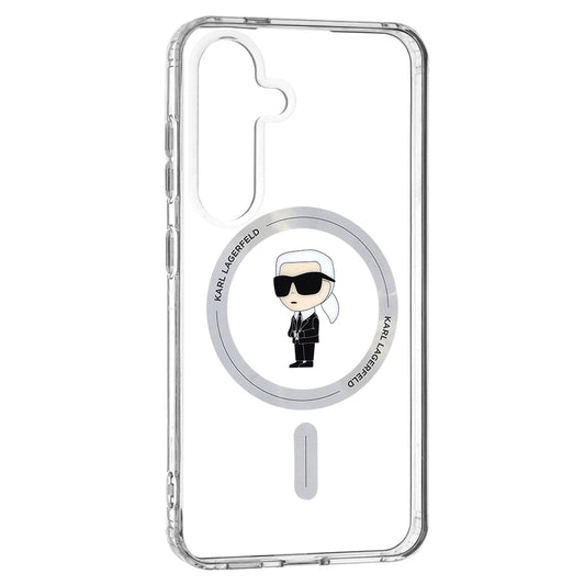 Housse MagSafe pour Samsung Galaxy S24 S921, Karl Lagerfeld, IML Ikonik Karl, Transparente