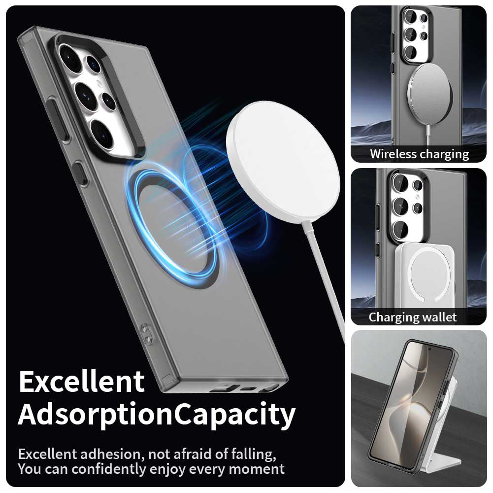 Coque MagSafe pour Samsung Galaxy S24 Ultra S928, Techsuit, CandyCase, Noire