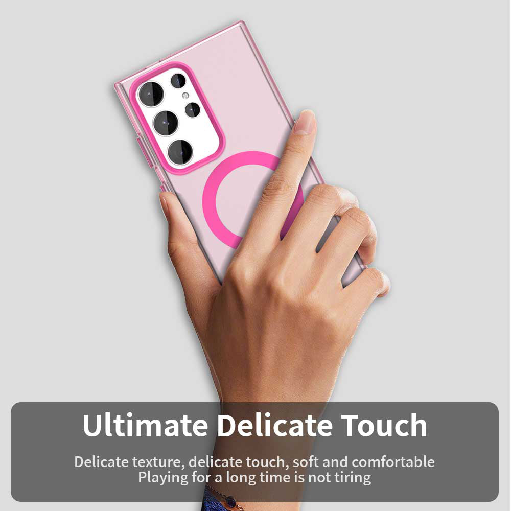 Coque MagSafe pour Samsung Galaxy S24 Ultra S928, Techsuit, CandyCase, Rose