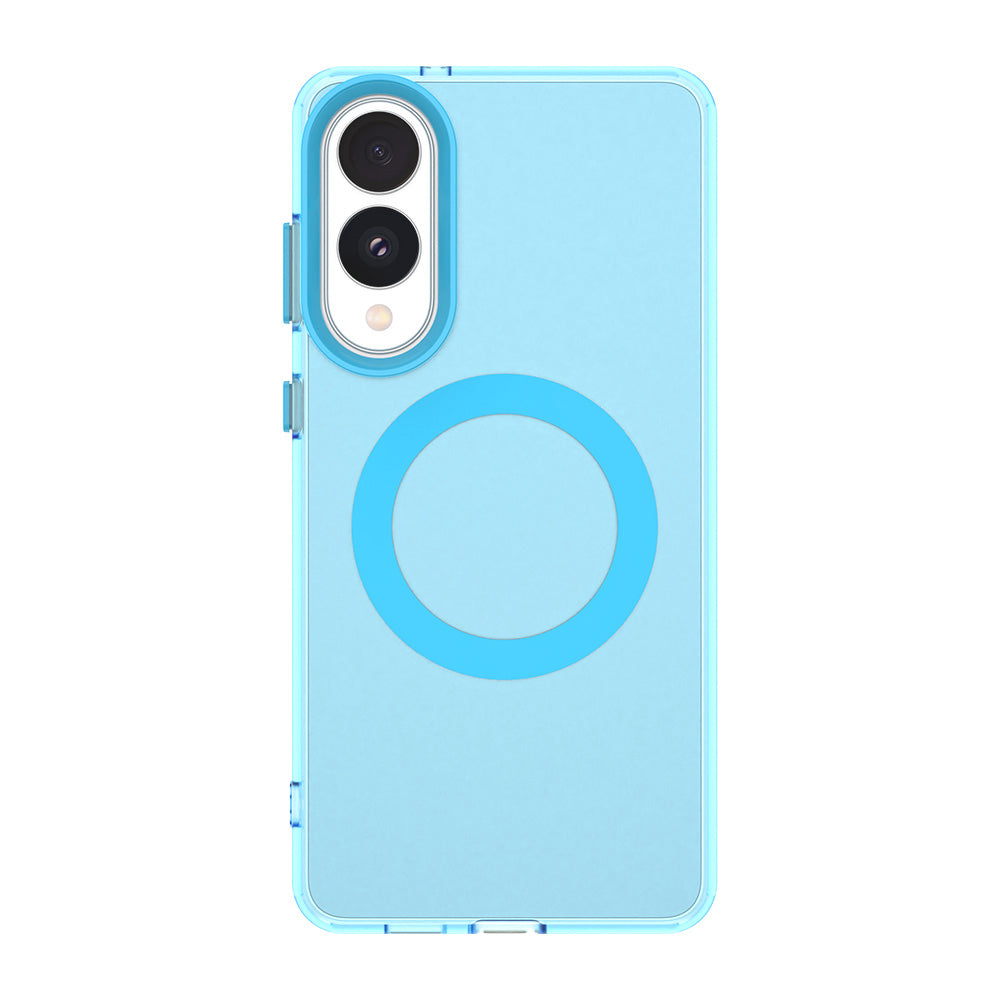 Coque MagSafe pour Samsung Galaxy S25 Edge S937, Techsuit, CandyCase, Bleue