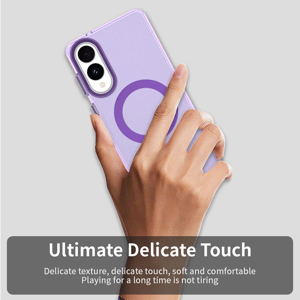 Coque MagSafe pour Samsung Galaxy S25 Edge S937, Techsuit, CandyCase, Violet