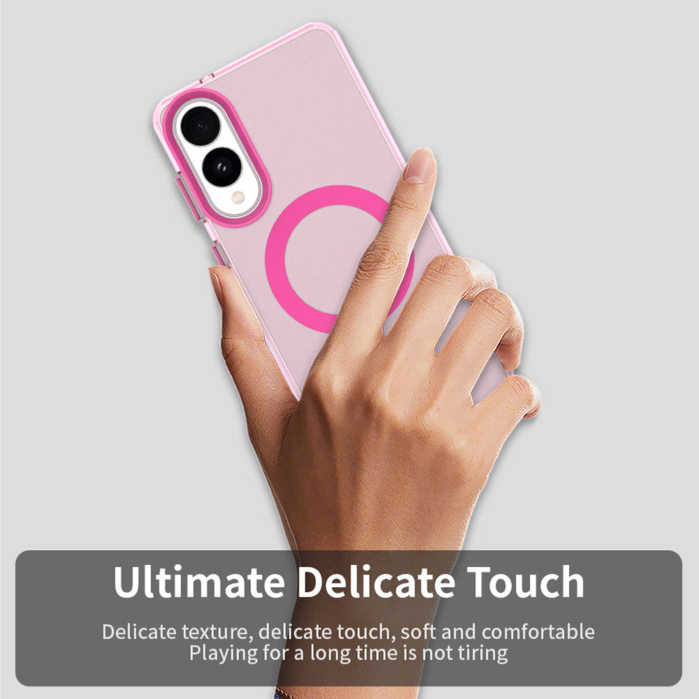 Coque MagSafe pour Samsung Galaxy S25 Edge S937, Techsuit, CandyCase, Rose