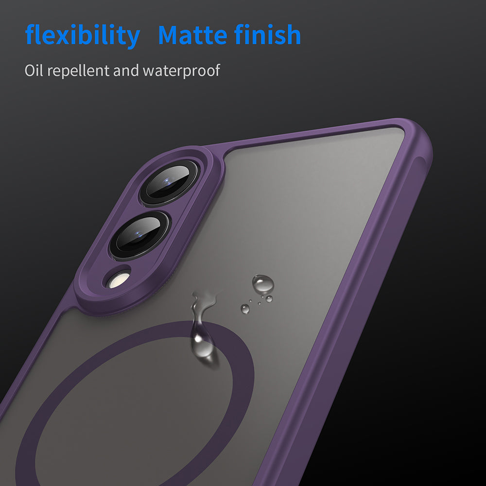 Coque MagSafe pour Samsung Galaxy S25 Edge S937, Techsuit, HaloFrost II, Violet